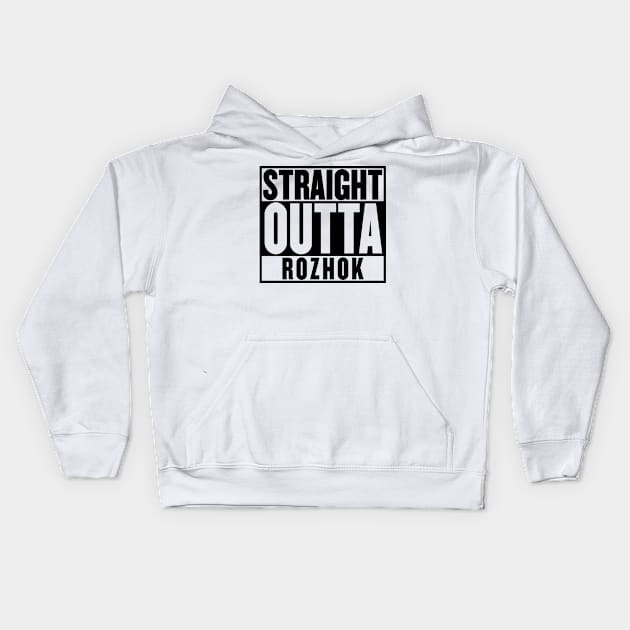 STRAIGHT OUTTA ROZHOK Kids Hoodie by mangobanana